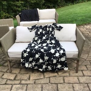 Soft Surroundings Black and White Floral Dress